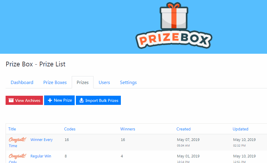 Prizebox - Prizebox - Instant win prizes